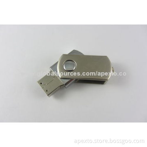 Classic USB Flash Drive Made of Zinc Alloy, 512MB up to 32GB Capacity, Supports Customized Logos